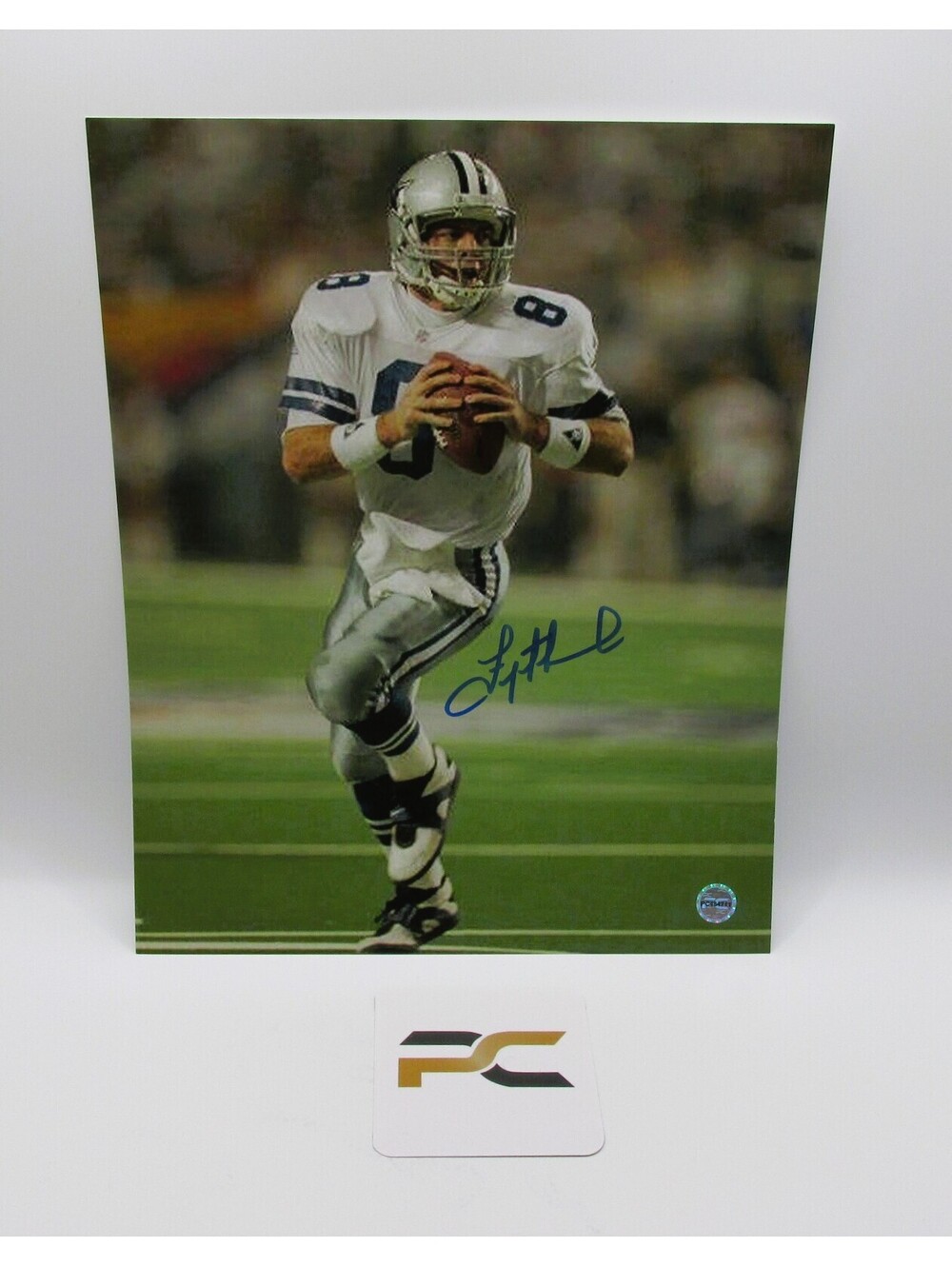 Troy Aikman Signed 8x10 Photo With COA (PC484711) (Cowboys)